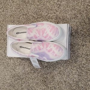 Pink tie dye Superga shoes